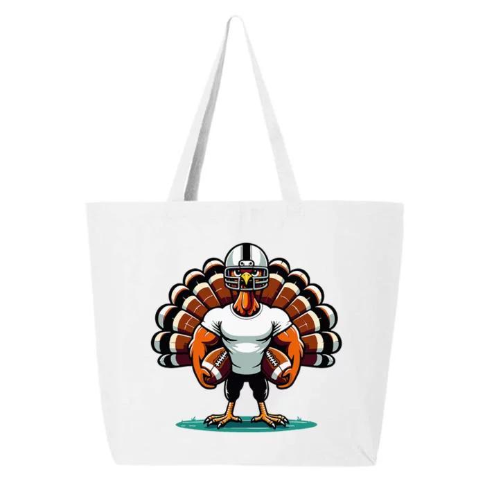 Turkey Day Football Player Fall Thanksgiving 25L Jumbo Tote