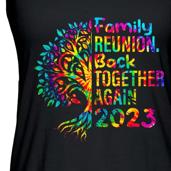 Tie Dye Family Reunion Back Together Again Family Reunion Ladies Essential Flowy Tank