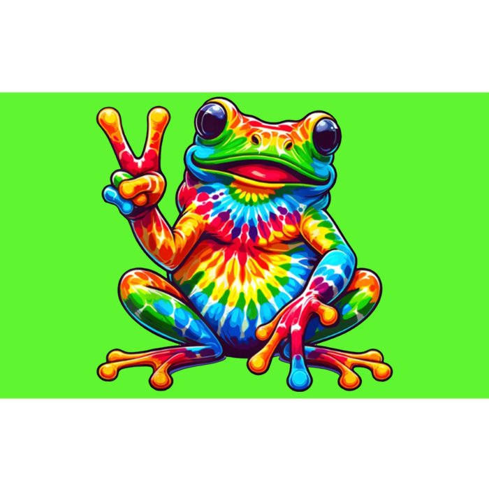 Tie Dye Frog Peace Sign Hippie Bumper Sticker