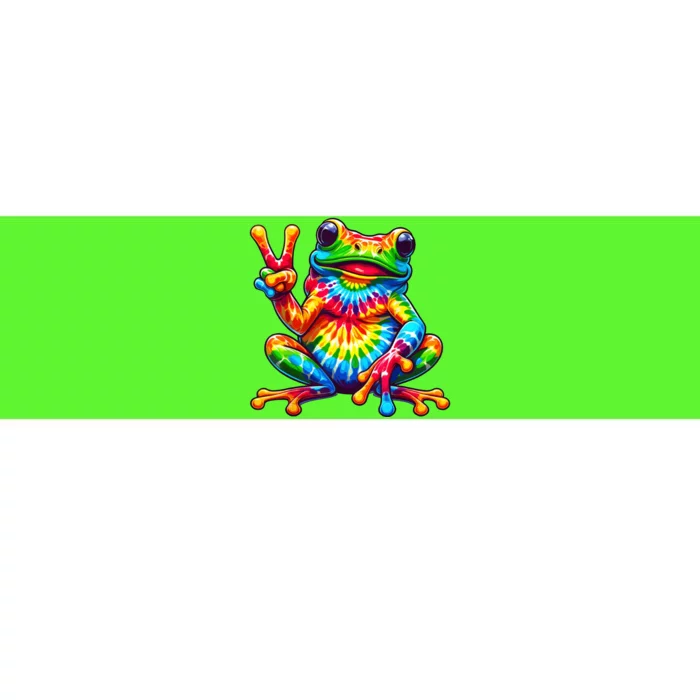 Tie Dye Frog Peace Sign Hippie Bumper Sticker