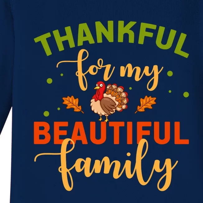 Thanksgiving Day Family Blessing Grateful Great Gift Baby Long Sleeve Bodysuit