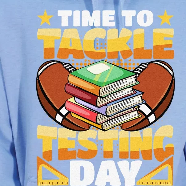 Test Day Football Time To Tackle Testing Day Teacher Unisex Surf Hoodie