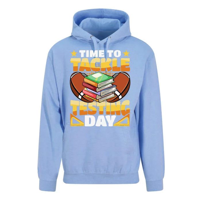 Test Day Football Time To Tackle Testing Day Teacher Unisex Surf Hoodie