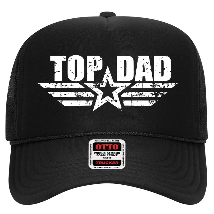 Top Dad Father Day Birthday Gifts High Crown Mesh Trucker Hat