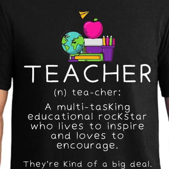 Teacher Definition Funny Teaching School Teacher Pajama Set