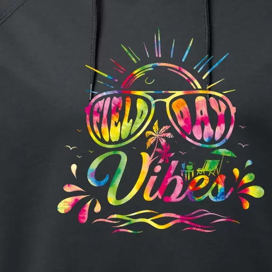 Tie Dye Field Day Vibes Performance Fleece Hoodie