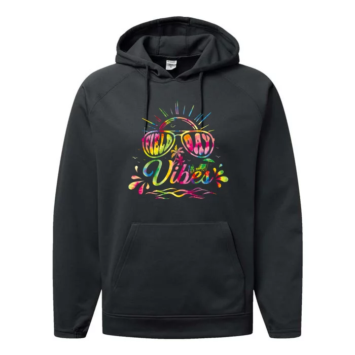 Tie Dye Field Day Vibes Performance Fleece Hoodie