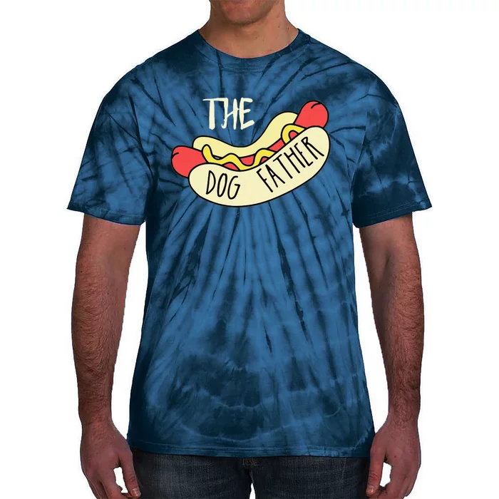 The Dog Father Bbq Hot Dog Dad Fathers Day Grill Father Tie-Dye T-Shirt