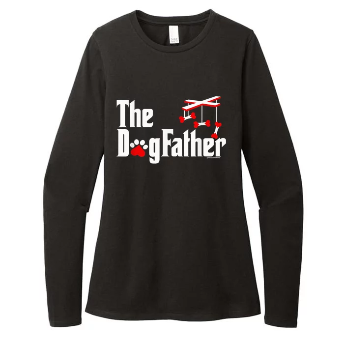 The Dogfather Funny Cute Dog Fathers Day Dad Doggo Paw Fur Dog Dad Womens CVC Long Sleeve Shirt