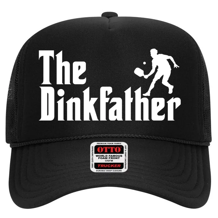 The Dinkfather Funny Pickleball High Crown Mesh Trucker Hat