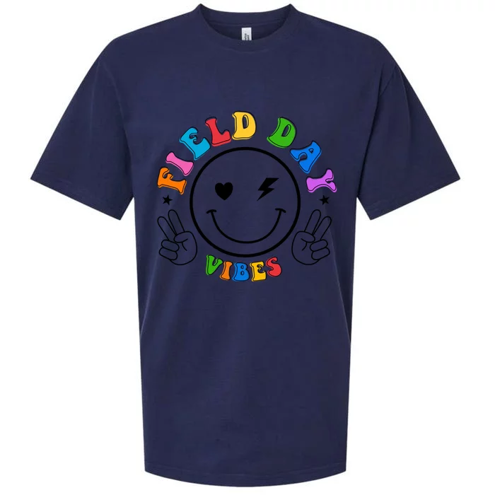 Tie Dye Field Day Vibes Last Day Of School Field Day Teacher Gift Sueded Cloud Jersey T-Shirt