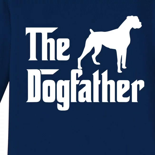 The Dog Father T Boxer Dog Lover Gift For Men Dad Baby Long Sleeve Bodysuit