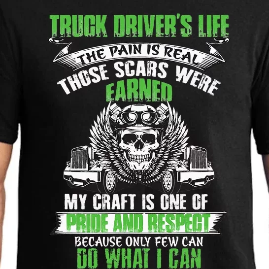 Truck Driver Funny Trucker Worker Truck Driving Pajama Set