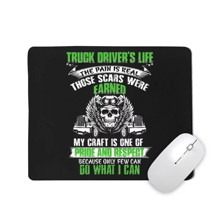 Truck Driver Funny Trucker Worker Truck Driving Mousepad