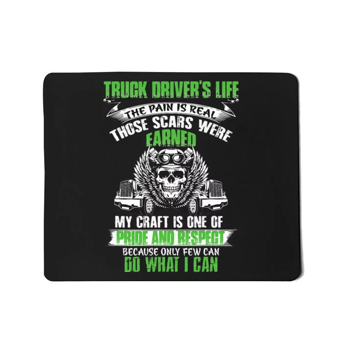 Truck Driver Funny Trucker Worker Truck Driving Mousepad