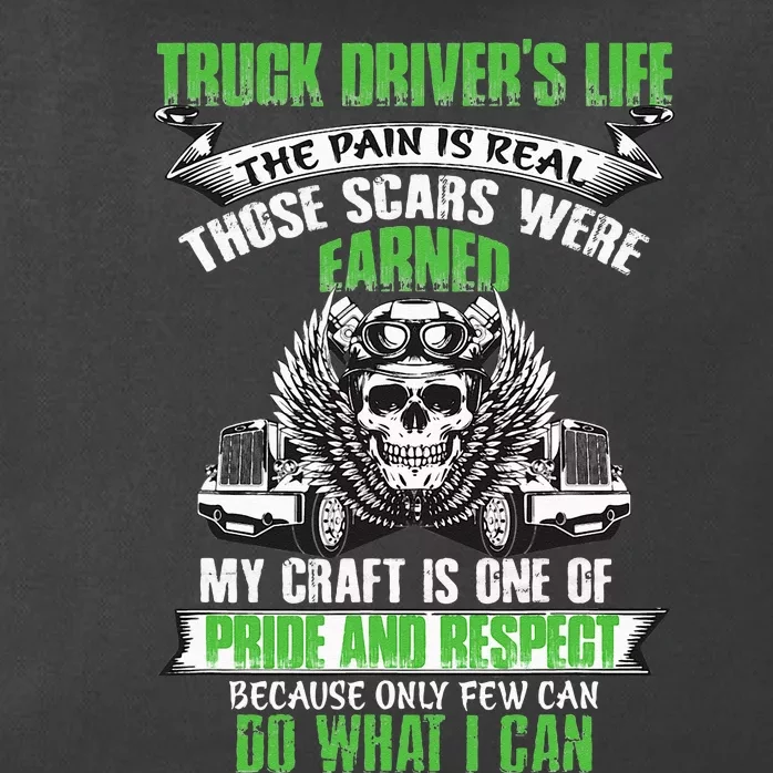 Truck Driver Funny Trucker Worker Truck Driving Zip Tote Bag