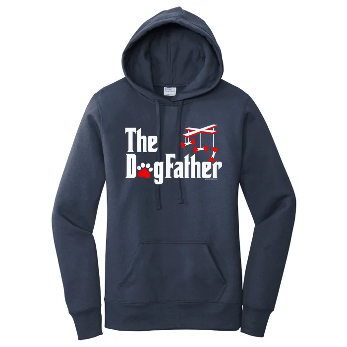 The Dogfather Funny Cute Dog Fathers Day Dad Doggo Women's Pullover Hoodie