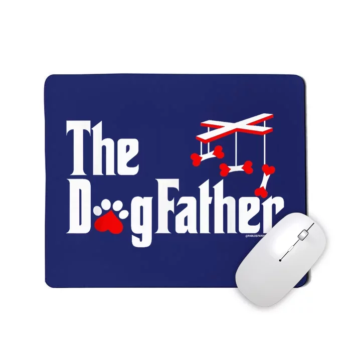 The Dogfather Funny Cute Dog Fathers Day Dad Doggo Mousepad