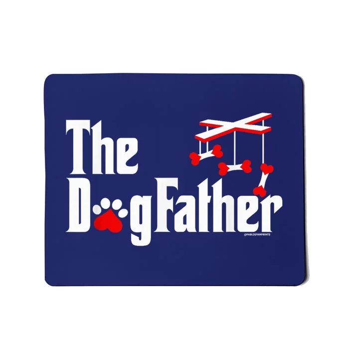 The Dogfather Funny Cute Dog Fathers Day Dad Doggo Mousepad