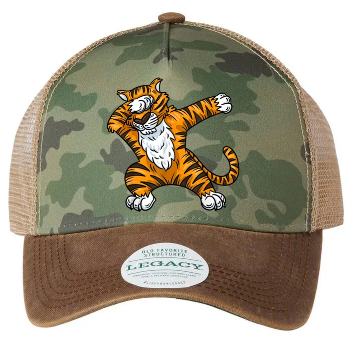 Tiger Dabbing Funny Tiger Funny Animal Tiger Lover Tiger Legacy Tie Dye Trucker Hat