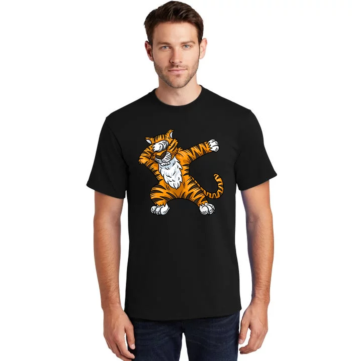 Tiger Dabbing Funny Tiger Funny Animal Tiger Lover Tiger Tall T-Shirt