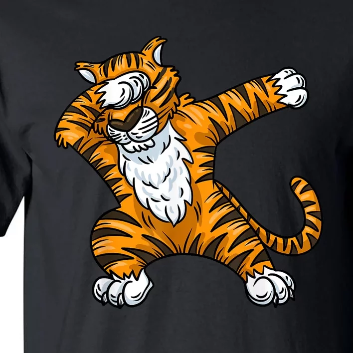 Tiger Dabbing Funny Tiger Funny Animal Tiger Lover Tiger Tall T-Shirt