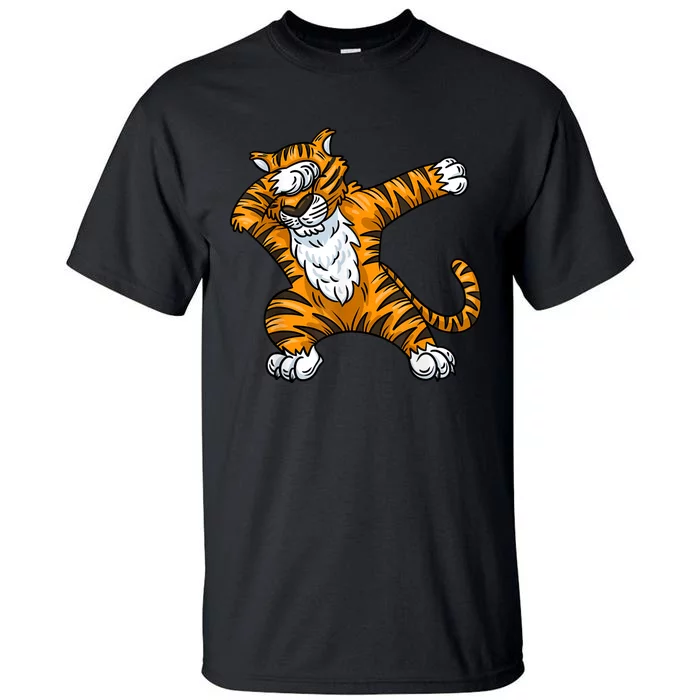 Tiger Dabbing Funny Tiger Funny Animal Tiger Lover Tiger Tall T-Shirt