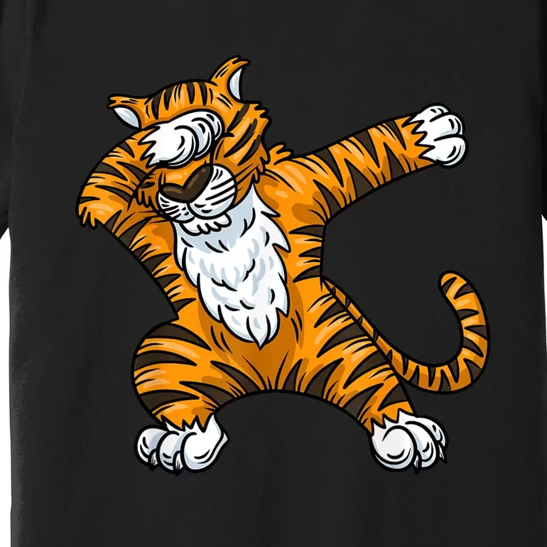 Tiger Dabbing Funny Tiger Funny Animal Tiger Lover Tiger Premium T-Shirt