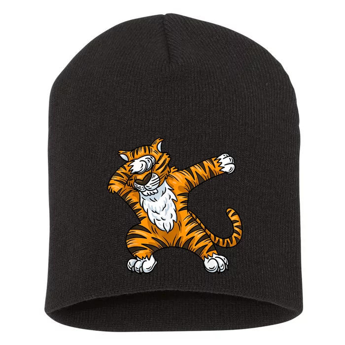 Tiger Dabbing Funny Tiger Funny Animal Tiger Lover Tiger Short Acrylic Beanie