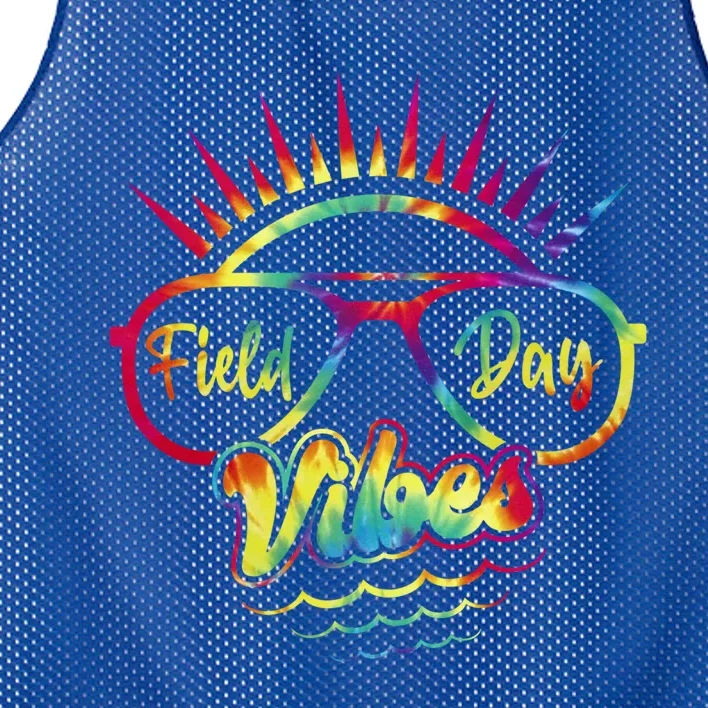 Tie Dye Field Day Vibes Last Day Of School Field Day Teacher Funny Gift Mesh Reversible Basketball Jersey Tank