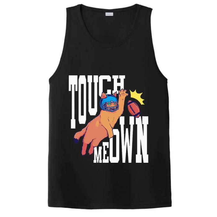 Touch Down Football Cat Performance Tank