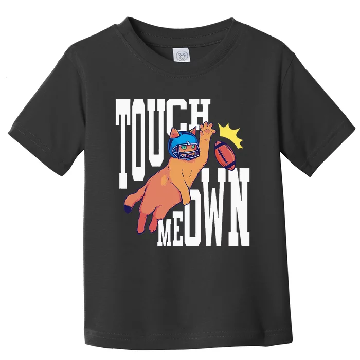 Touch Down Football Cat Toddler T-Shirt