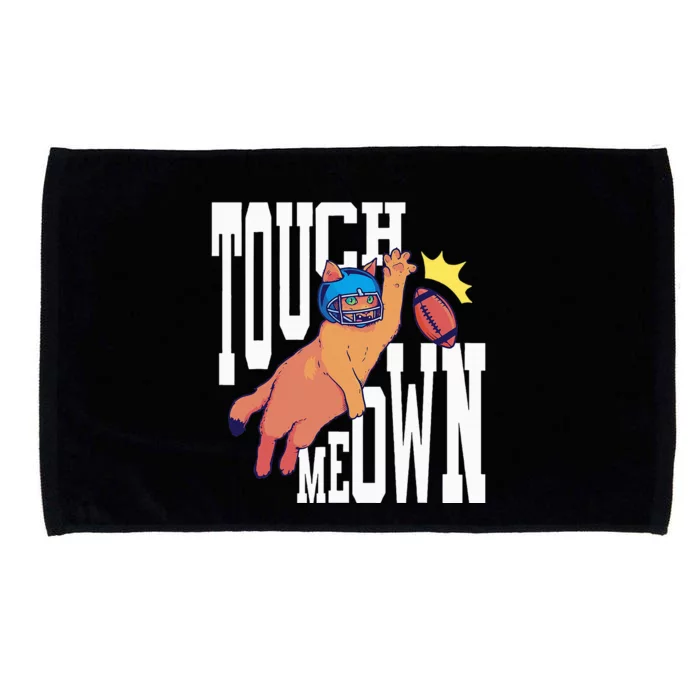 Touch Down Football Cat Microfiber Hand Towel