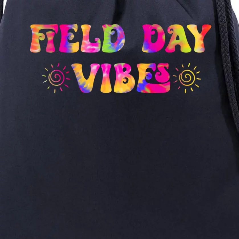 Tie Dye Field Day Vibes Last Day Of School Field Day Teacher Gift Drawstring Bag