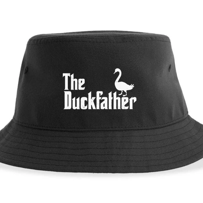 The Duck Father Duck Lover Quack Dad Goose Lover Sustainable Bucket Hat