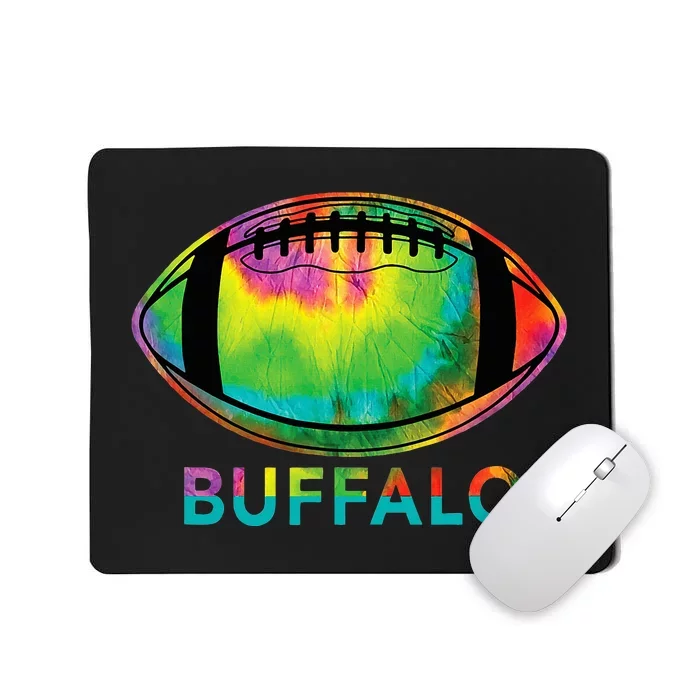 Tie Dye Football Buffalo Mousepad