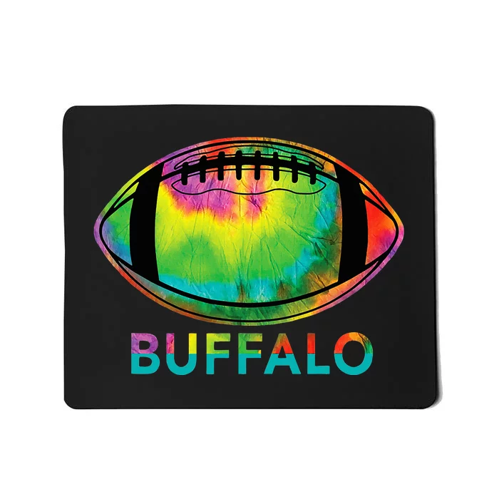 Tie Dye Football Buffalo Mousepad