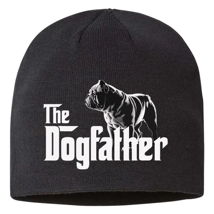 The Dogfather Funny Bulldog 8 1/2in Sustainable Knit Beanie