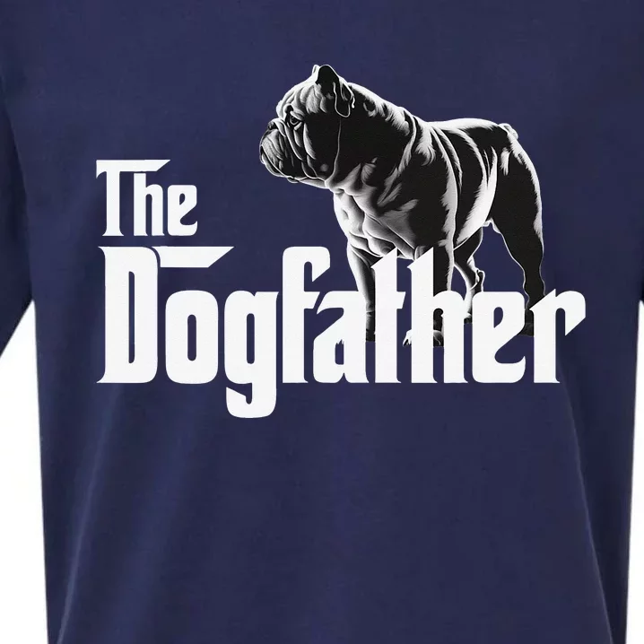 The Dogfather Funny Bulldog Sueded Cloud Jersey T-Shirt