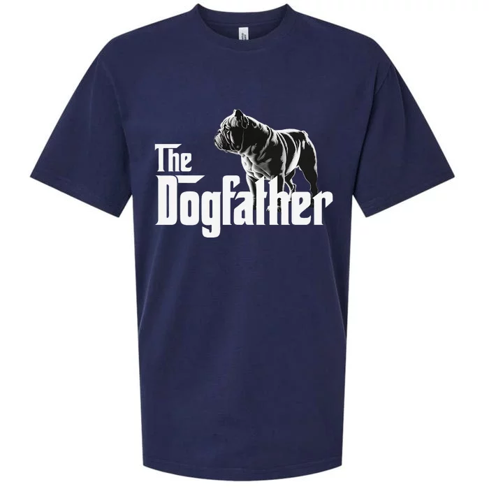 The Dogfather Funny Bulldog Sueded Cloud Jersey T-Shirt