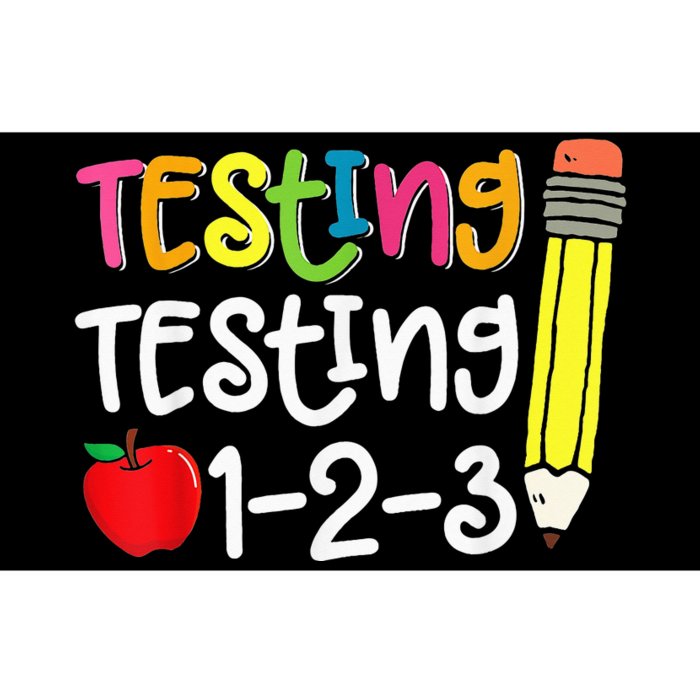 Testing Day For Teacher Testing Testing 123 Cute Test Day Bumper Sticker