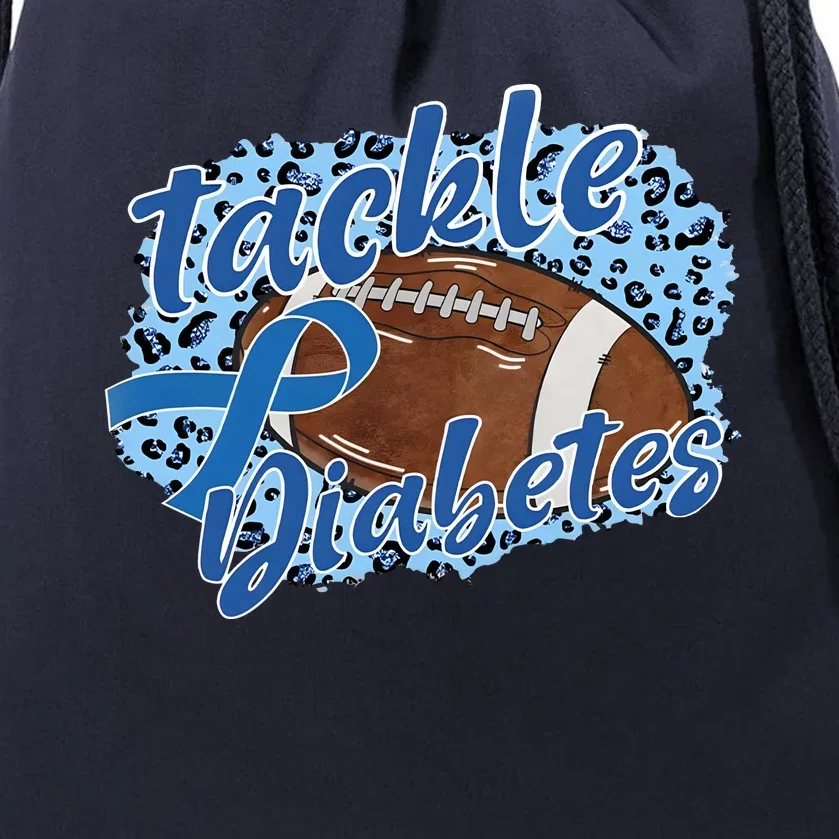 Tackle Diabetes Football Lover Game Day Sport Team Drawstring Bag