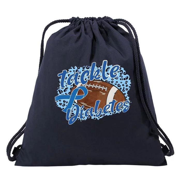 Tackle Diabetes Football Lover Game Day Sport Team Drawstring Bag