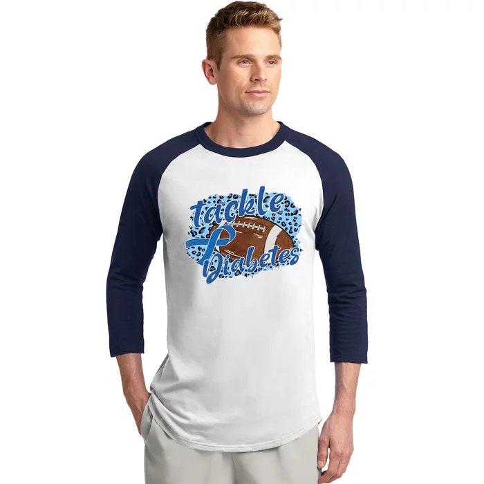 Tackle Diabetes Football Lover Game Day Sport Team Baseball Sleeve Shirt