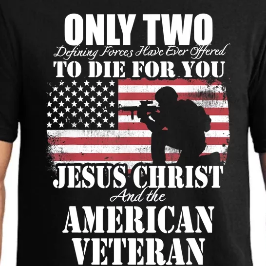 Two Died For You Jesus And American Gift Memorial Gift Pajama Set