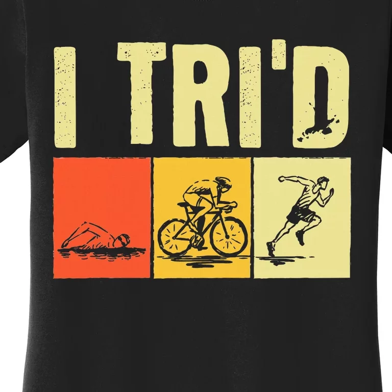 Triathlon Design For Women Triathlon Sport Lovers Women's T-Shirt