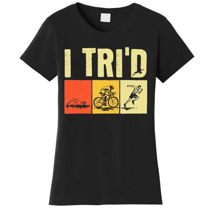 Triathlon Design For Women Triathlon Sport Lovers Women's T-Shirt