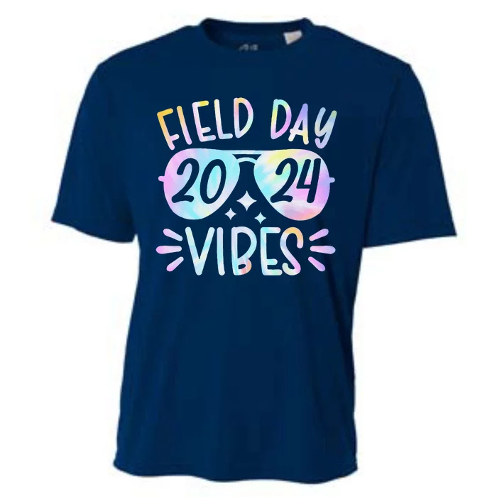 Tie Dye Field Day Vibes Funny For Teacher Field Day 2024 Cooling Performance Crew T-Shirt