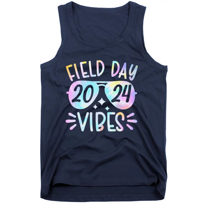 Tie Dye Field Day Vibes Funny For Teacher Field Day 2024 Tank Top