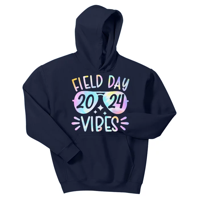 Tie Dye Field Day Vibes Funny For Teacher Field Day 2024 Kids Hoodie